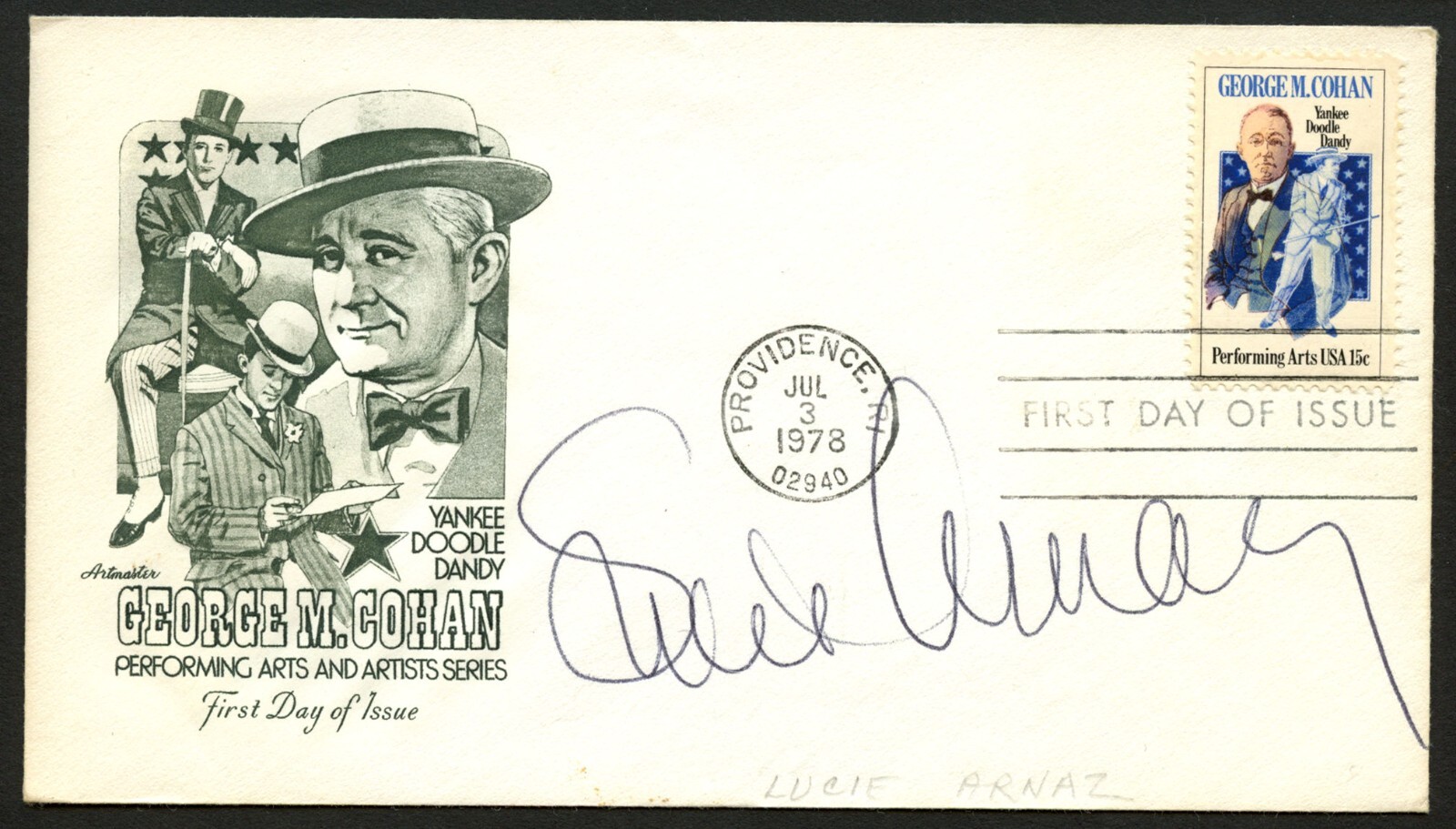 Lucie Arnaz signed autograph auto Actress Here's Lucy Postal Cover FDC
