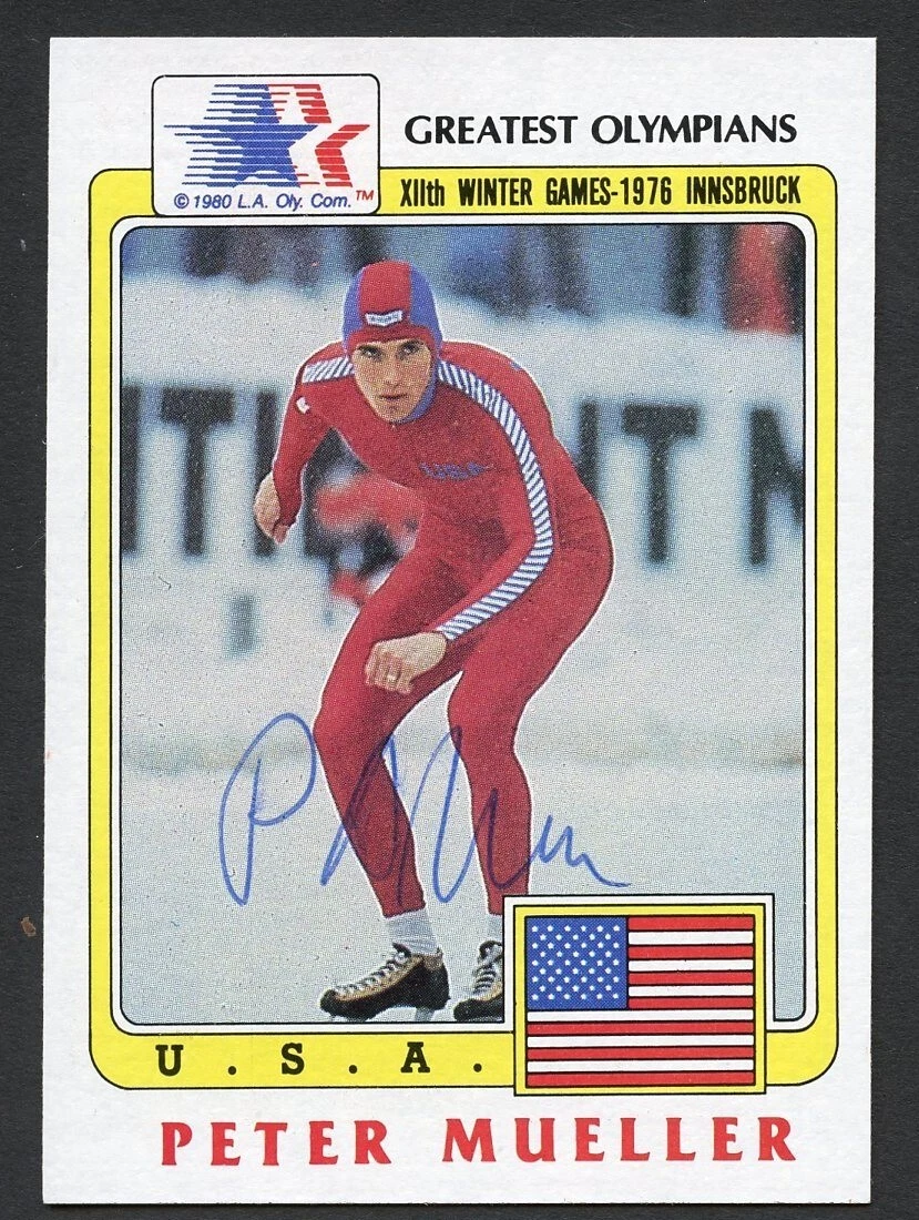 Peter Mueller #46 signed autograph auto 1983 Topps Greatest Olympians Card