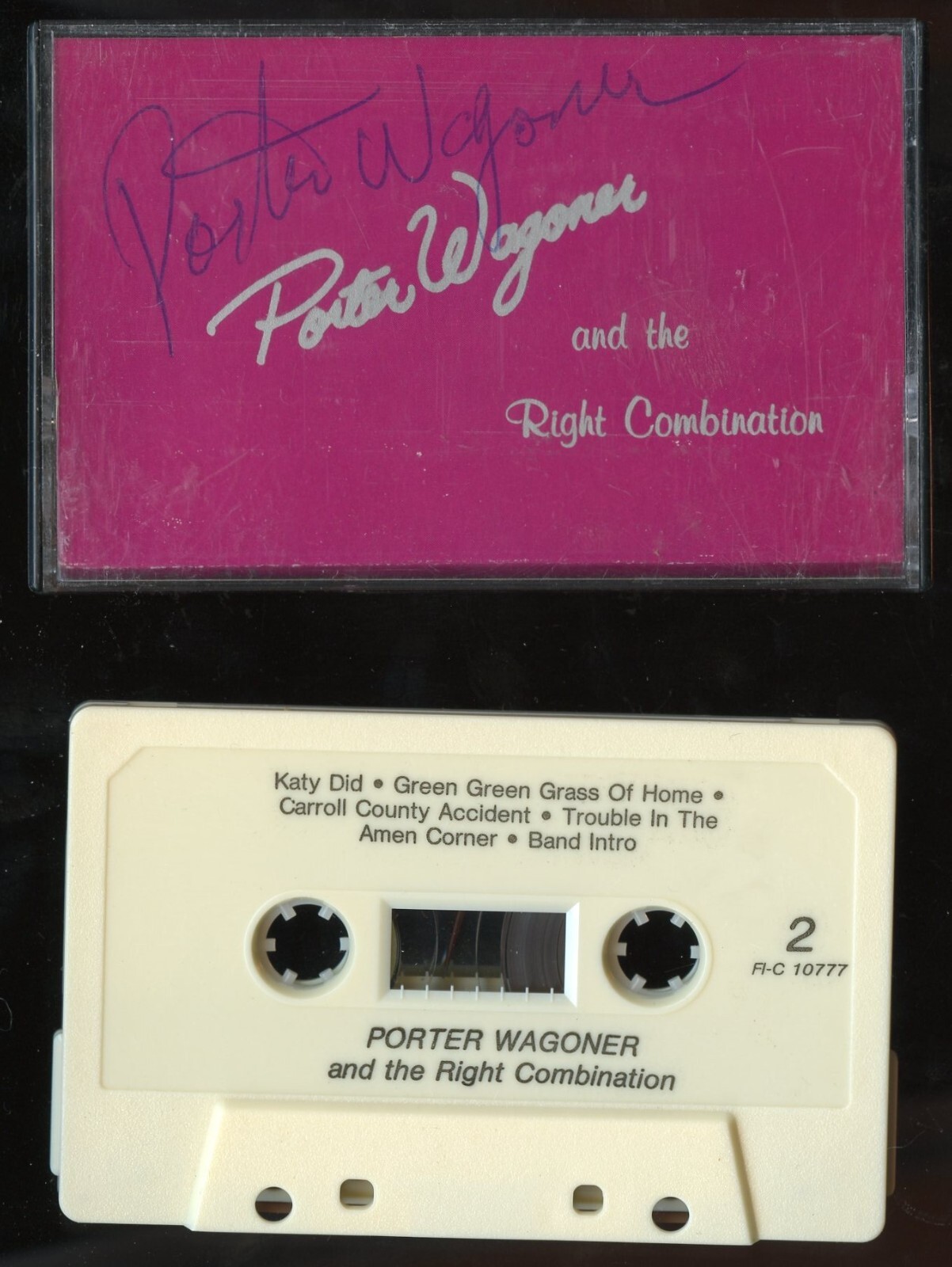 Porter Wagoner signed autographed Right Combination Album Cassette Tape BAS