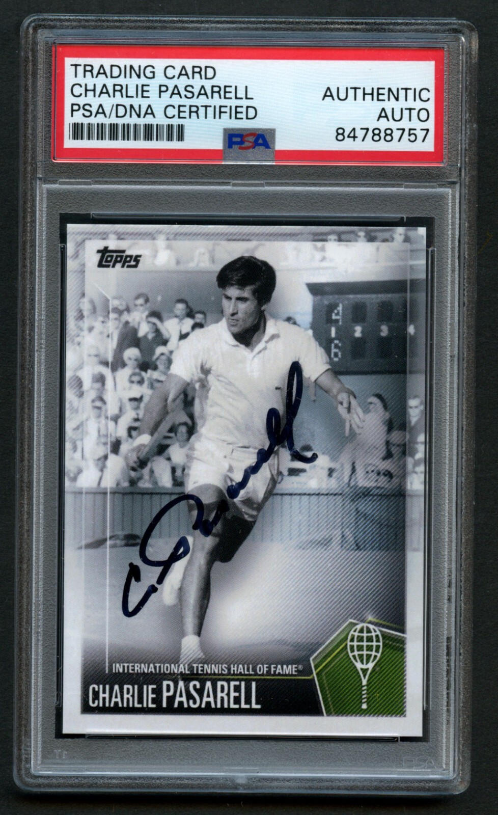Charlie Pasarell #45 signed autograph 2019 Topps Tennis Hall of Fame Card PSA
