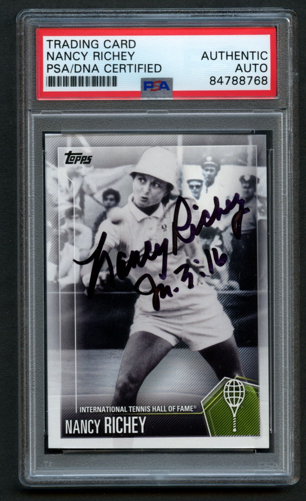 Nancy Richey #43 signed autograph auto 2019 Topps Tennis Hall of Fame Card PSA