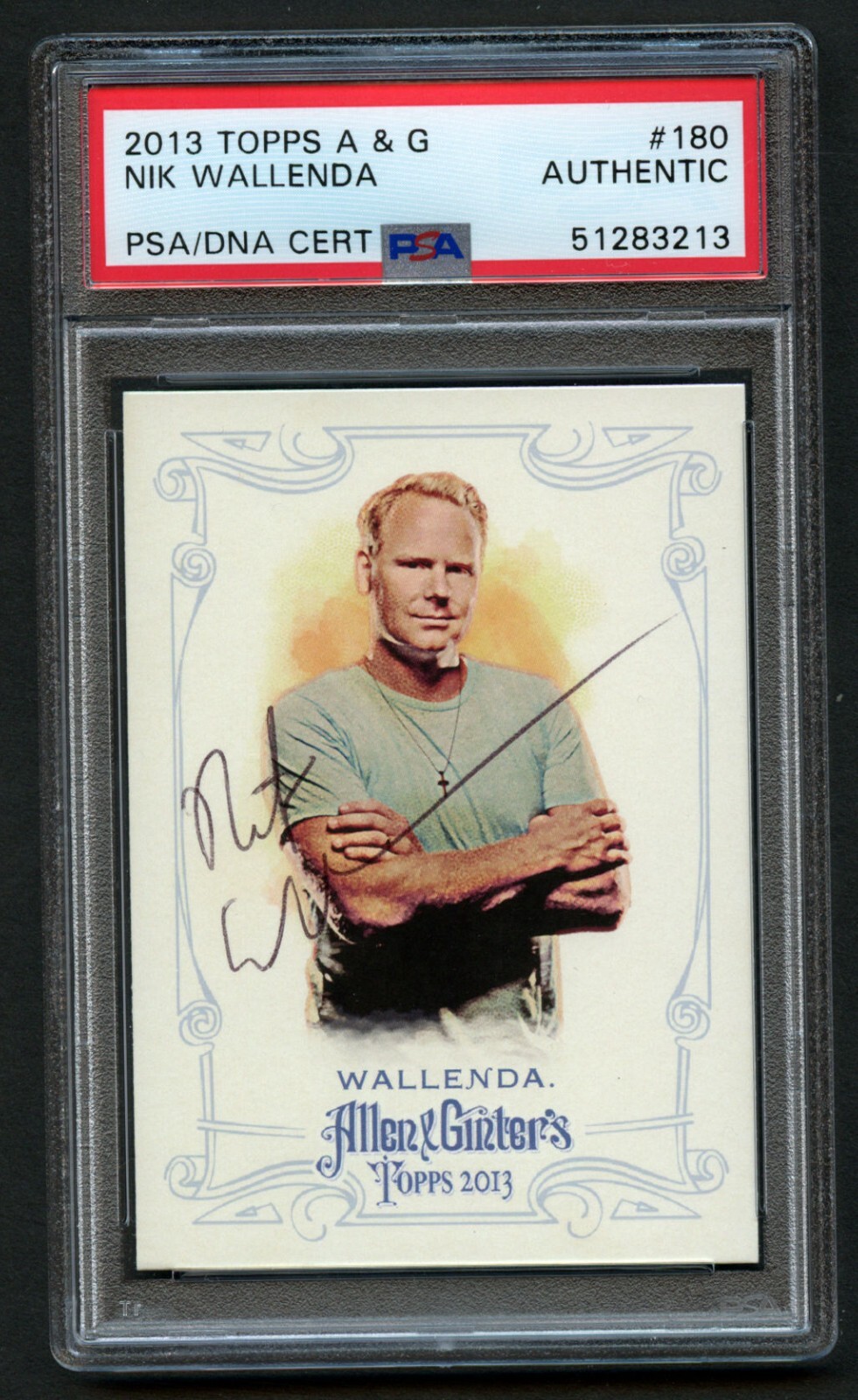 Nik Wallenda #180 signed autograph auto 2013 Topps Allen & Ginter's Card PSA