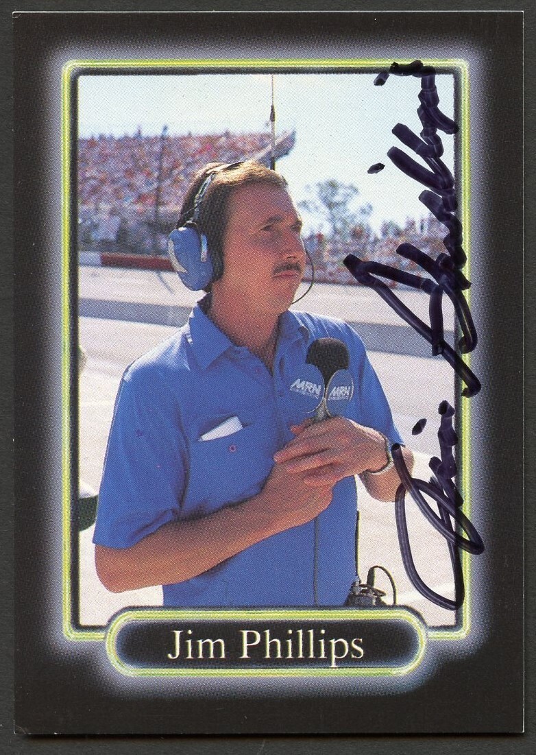 Jim Phillips #40 signed autograph auto 1990 Maxx NASCAR Racing Trading Card