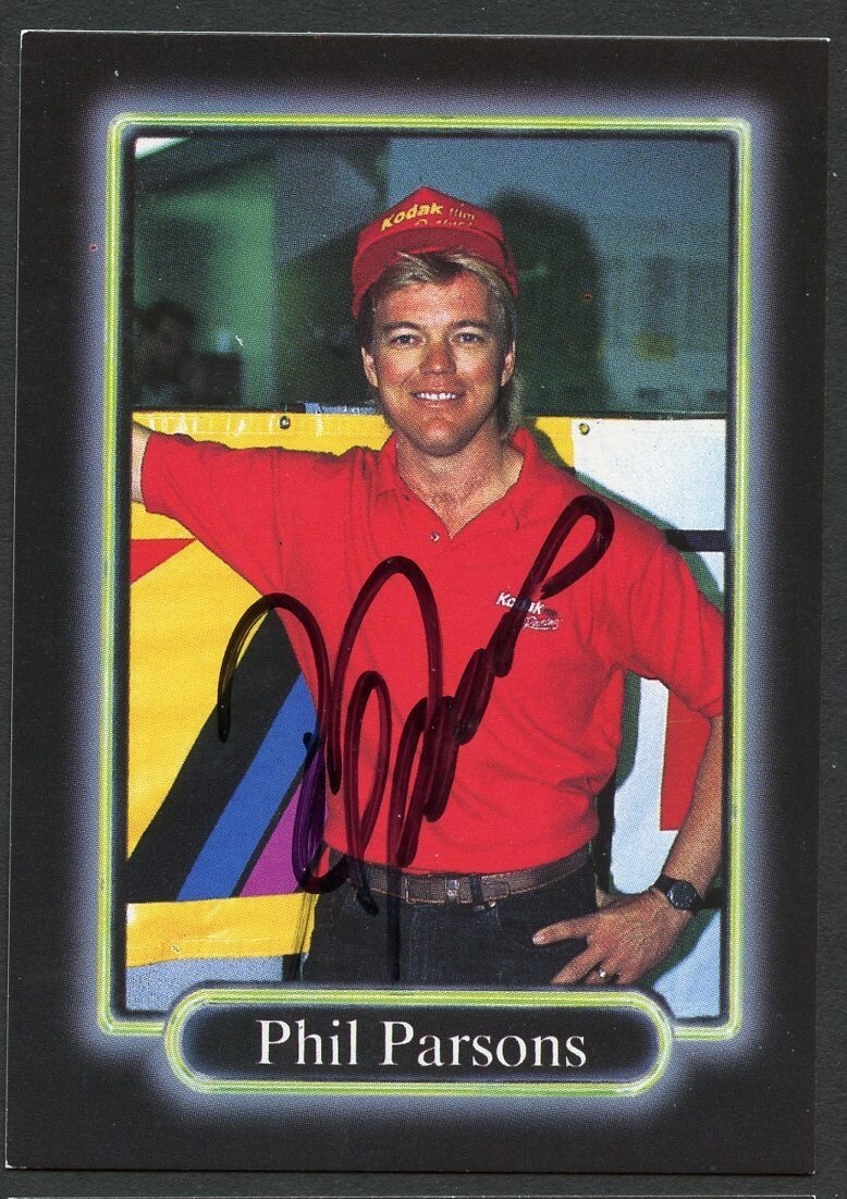 Phil Parsons #4 signed autograph auto 1990 Maxx NASCAR Racing Trading Card