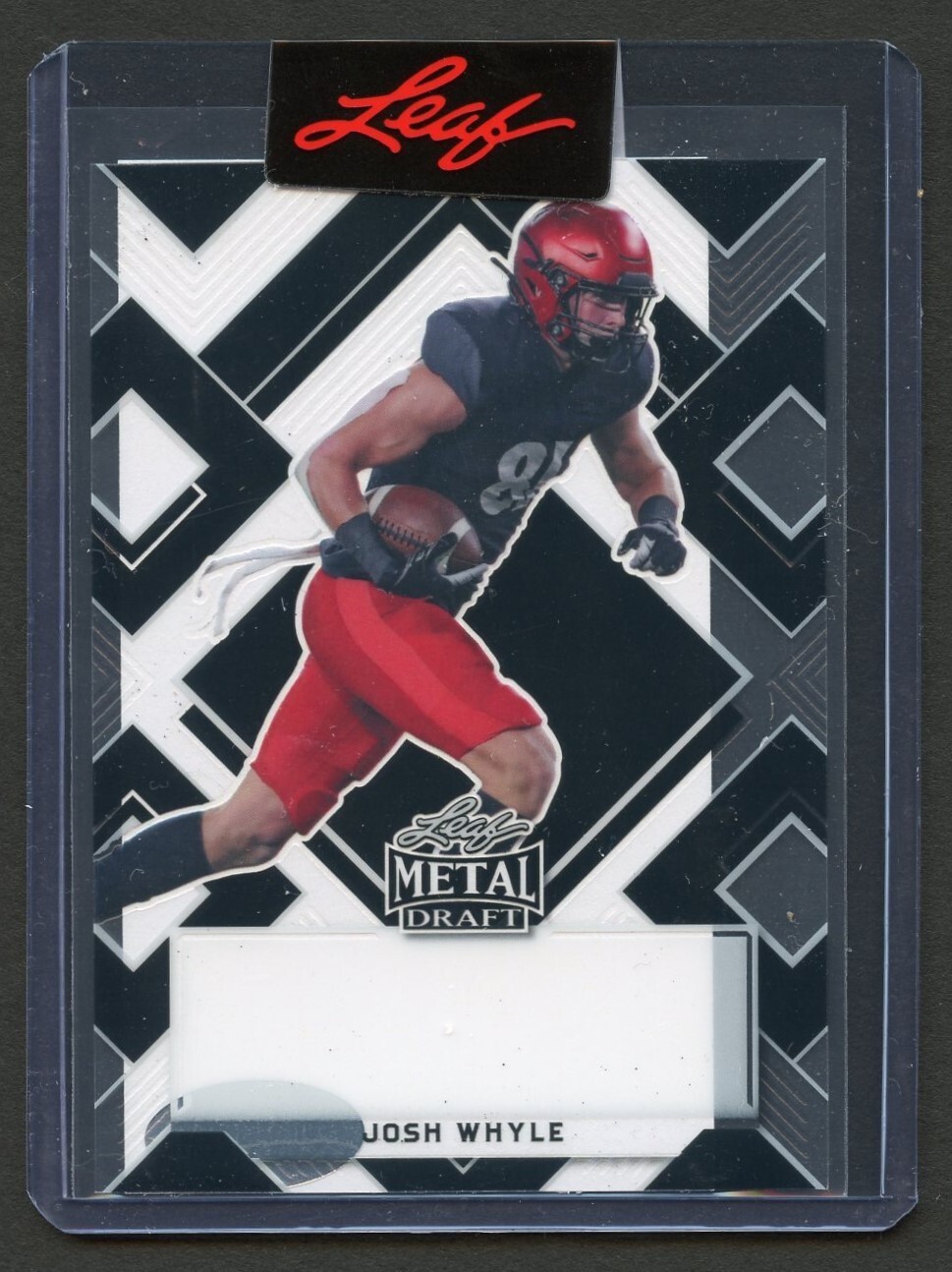 Josh Whyle Leaf Authentics Draft 1/1 Unsigned Proof Autograph Football Card