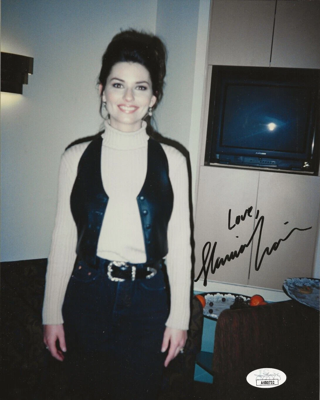 Shania Twain REAL hand SIGNED early 8x10