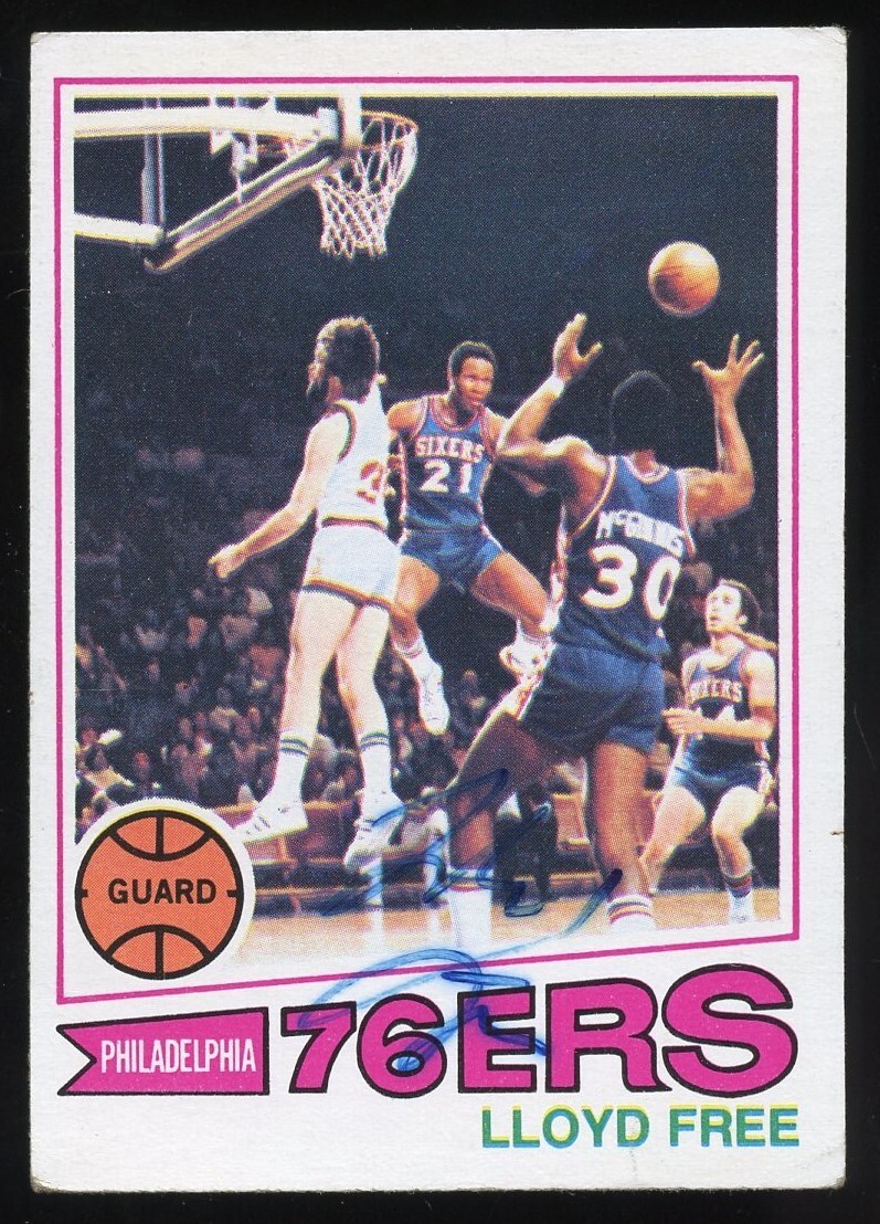 Lloyd Free #18 signed autograph auto 1977-78 Topps Basketball Trading Card