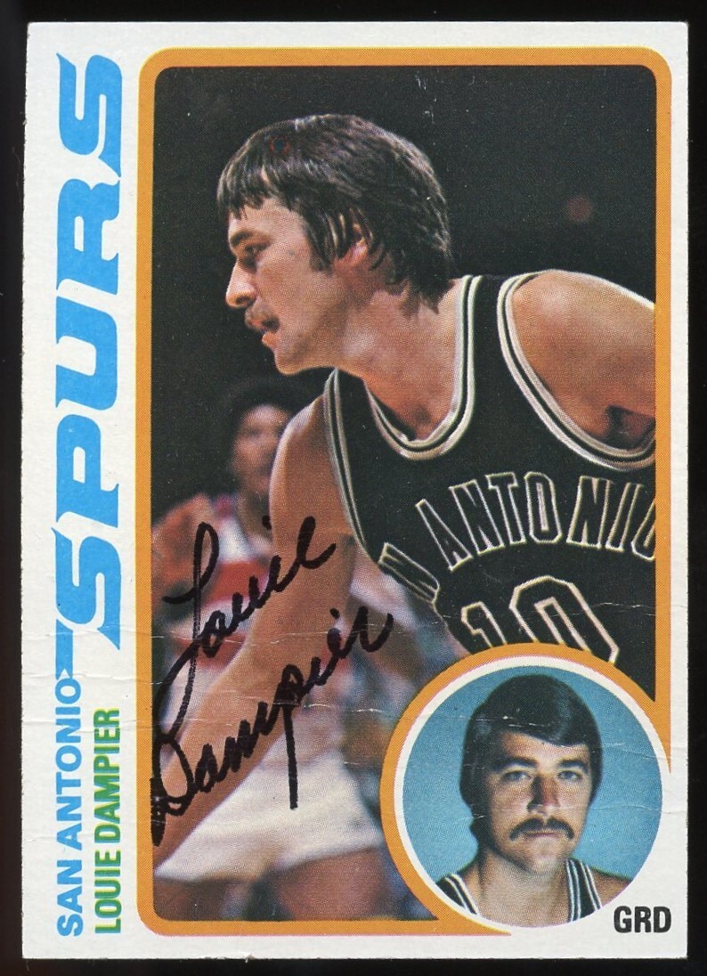 Louie Dampier #51 signed autograph 1978-79 Topps Basketball Trading Card CREASED