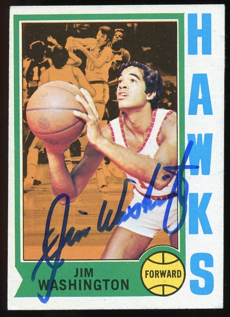 Jim Washington #41 signed autograph auto 1974-75 Topps Basketball Trading Card