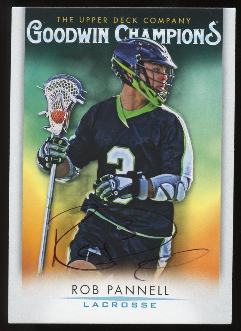Rob Pannell #48 signed autograph 2021 UD Goodwin Champions Lacrosse Card