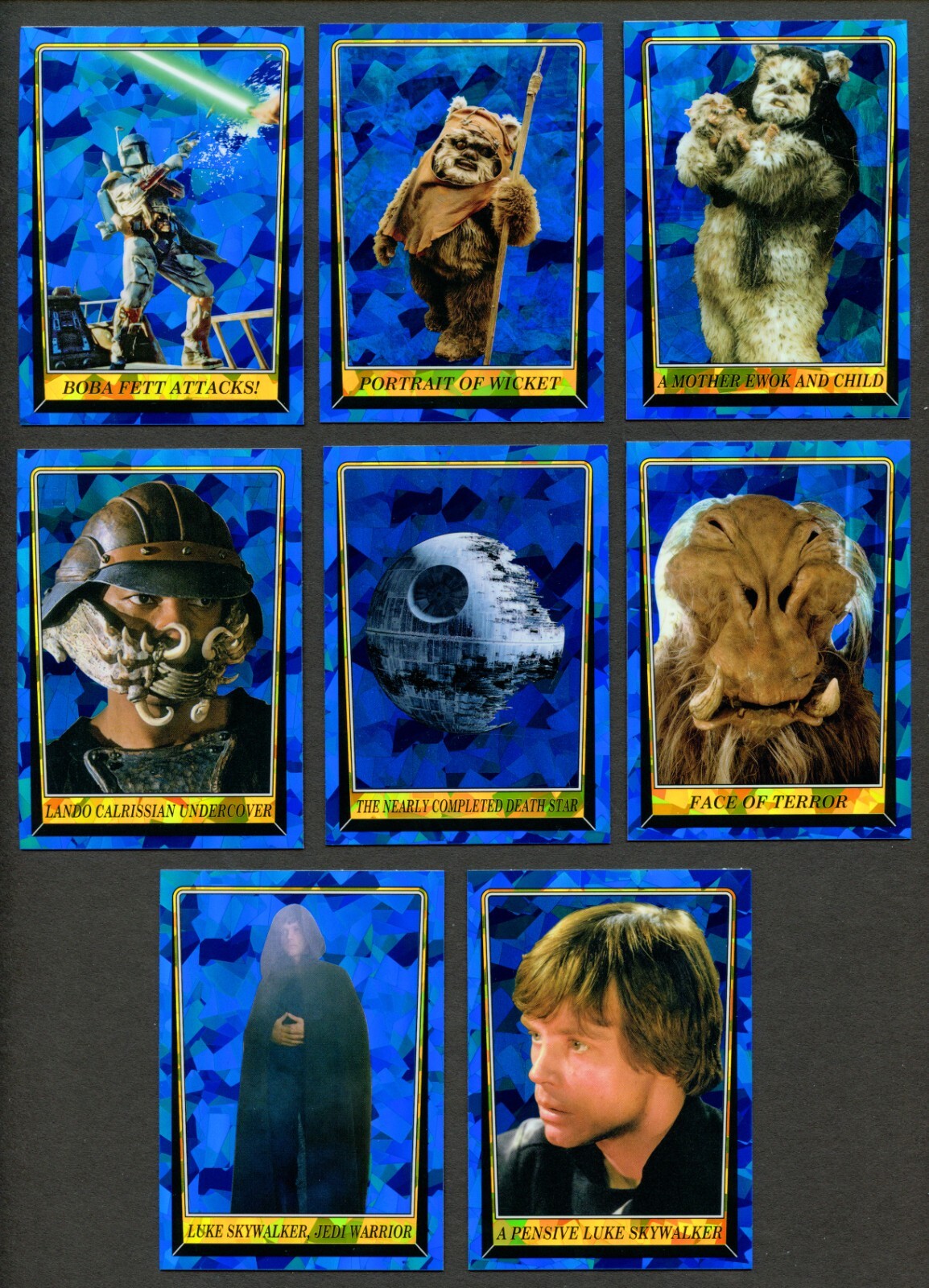 (8) 2023 Topps Chrome Sapphire Return Of The Jedi blue base set Trading Cards