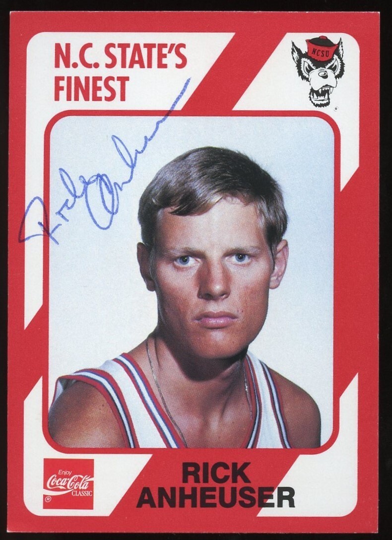 Rick Anheuser #1 signed autograph auto N.C. States Finest Collegiate Card