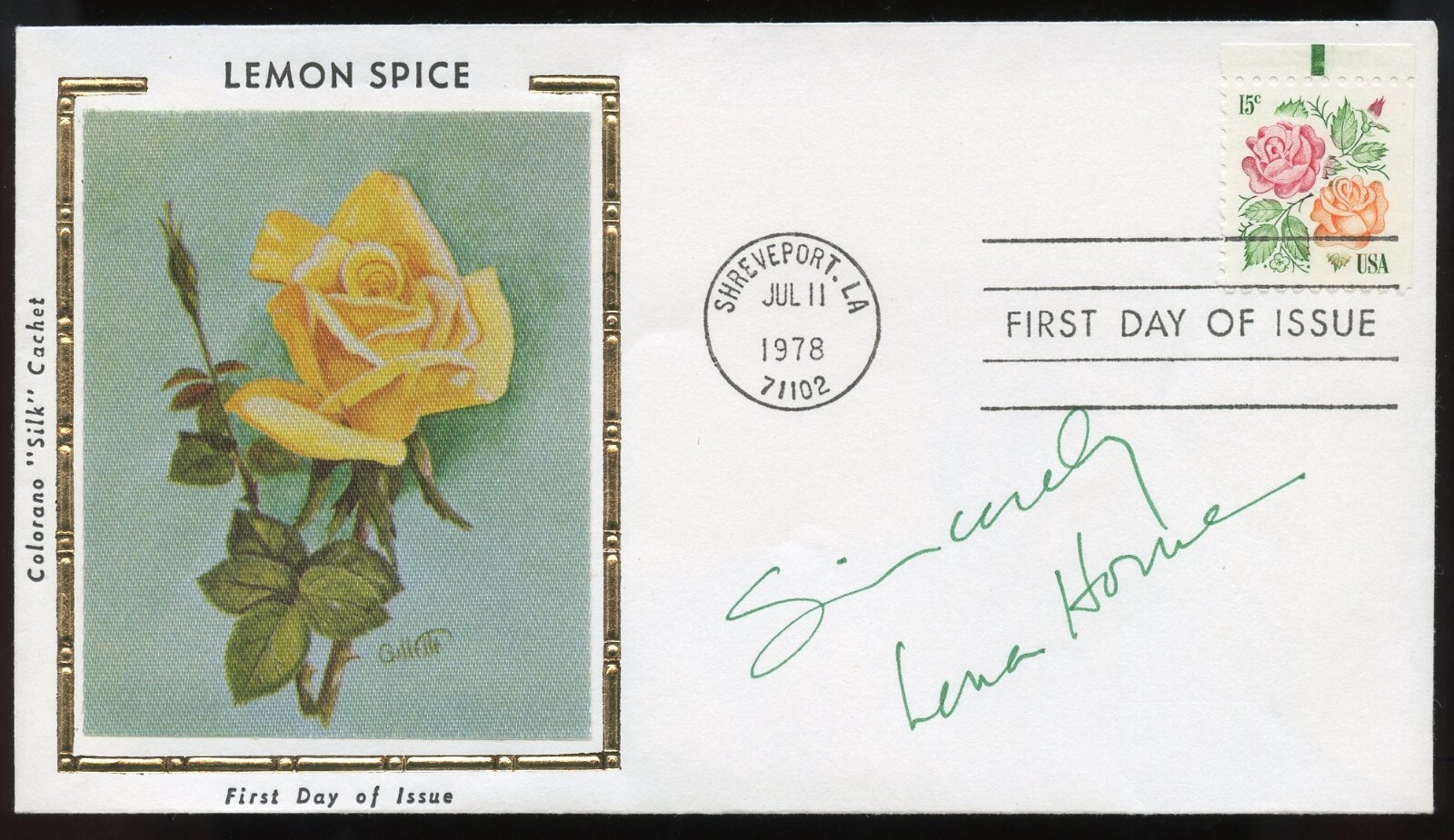 Lena Horne signed autograph FDC Actress Singer The Lady & Her Music BAS Sticker