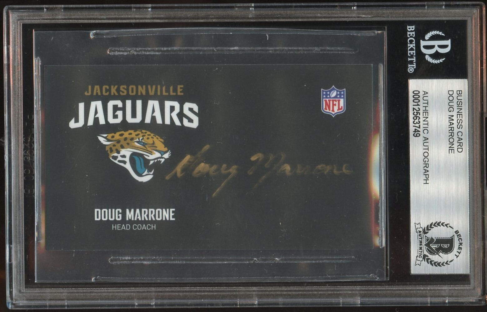 Doug Marrone signed autograph Business Card Football Head Coach Jaguars BAS