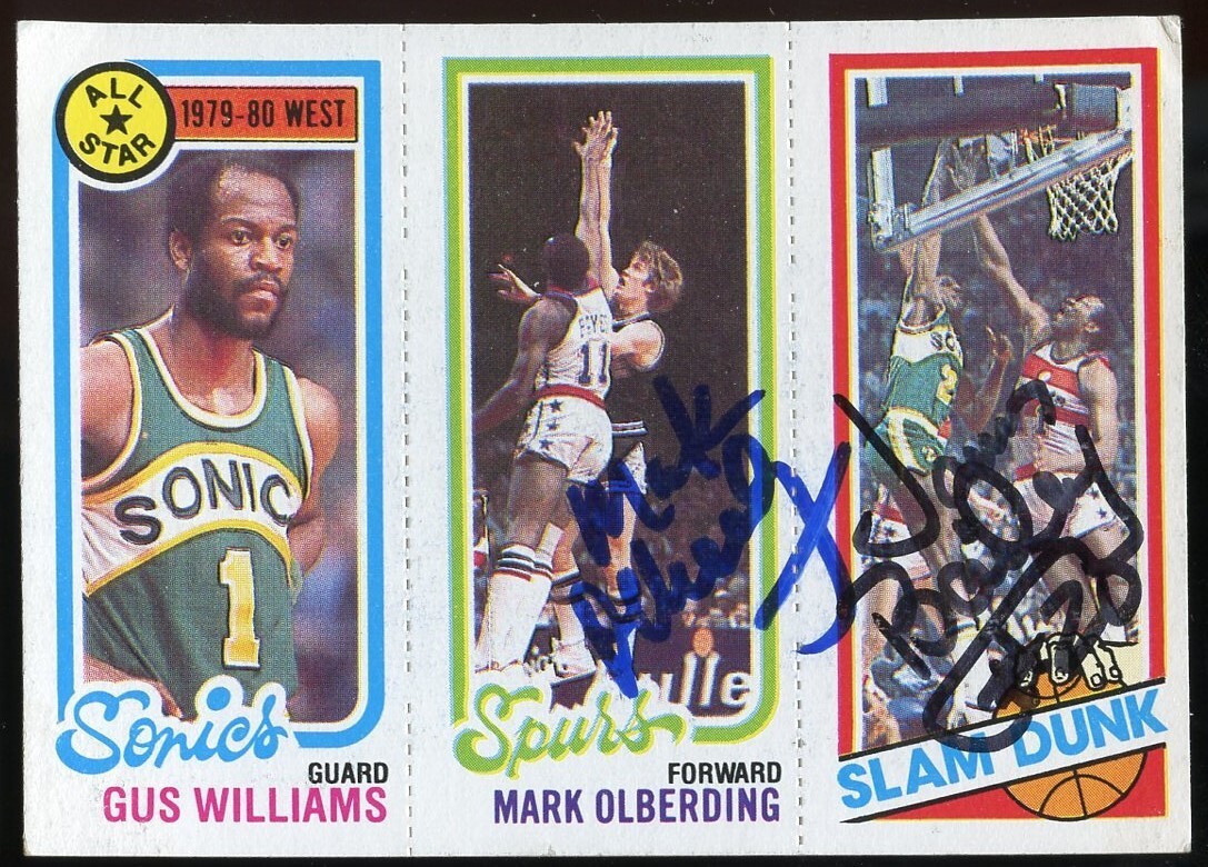 Mark Olberding & James Bailey signed autograph 1980-81 Topps Basketball Card