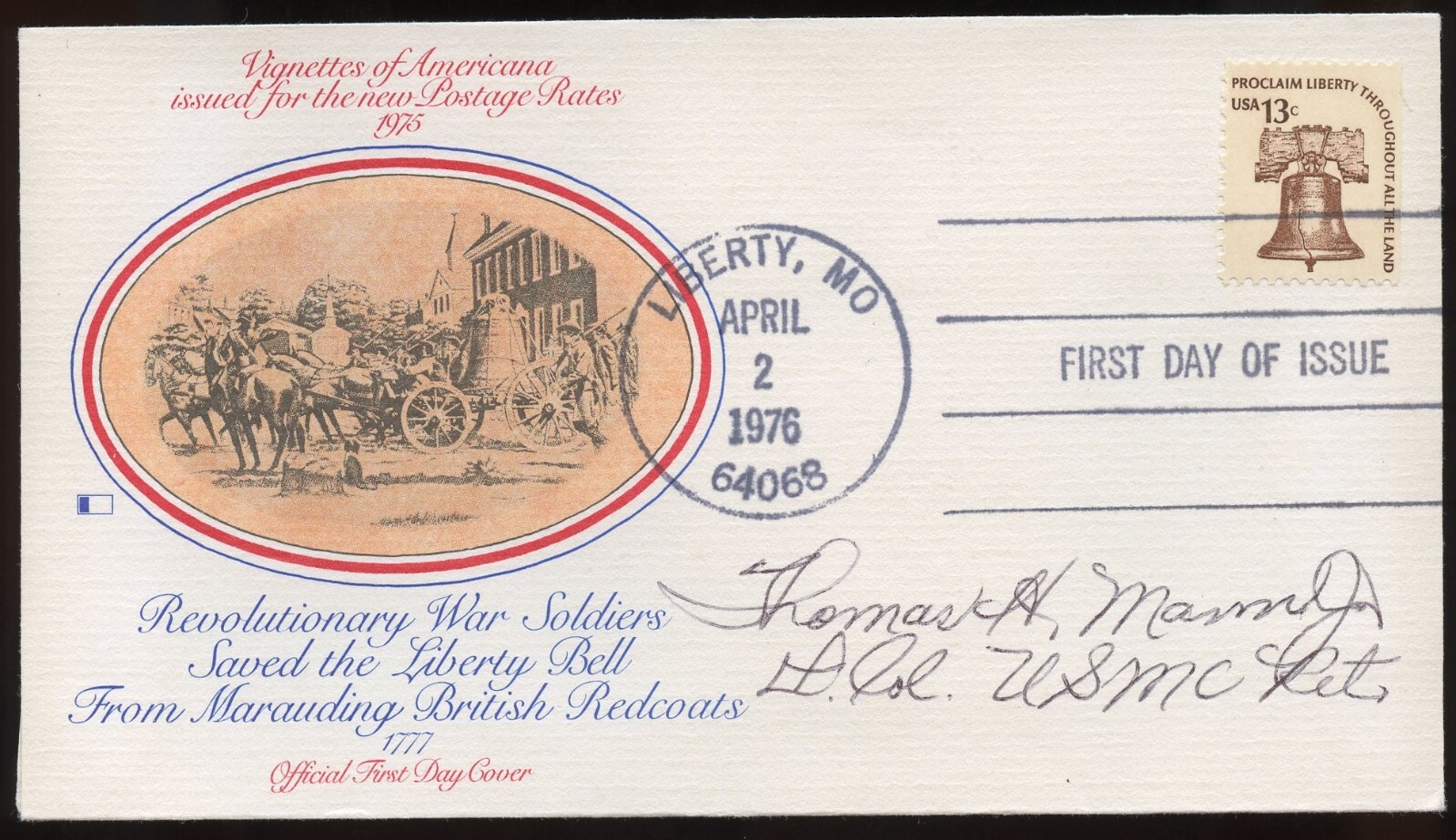 Thomas H. Mann d1994 signed autograph auto FDC Fighter ACE USMC WWII