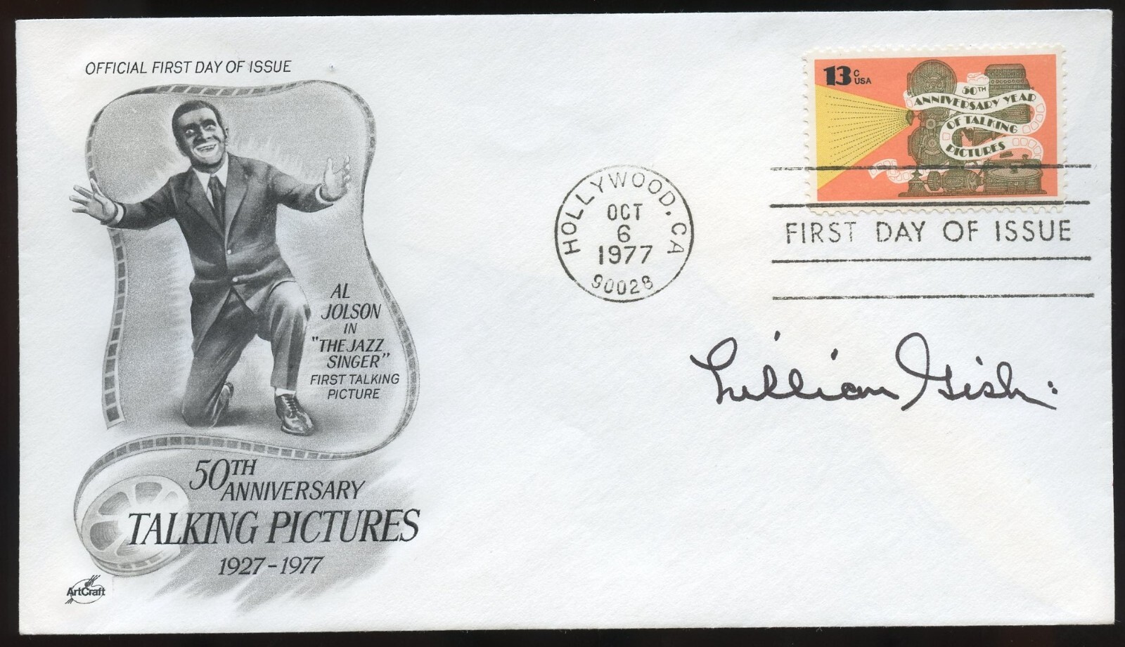 Lillian Gish d1993 signed autograph Actress First Lady of American Cinema FDC