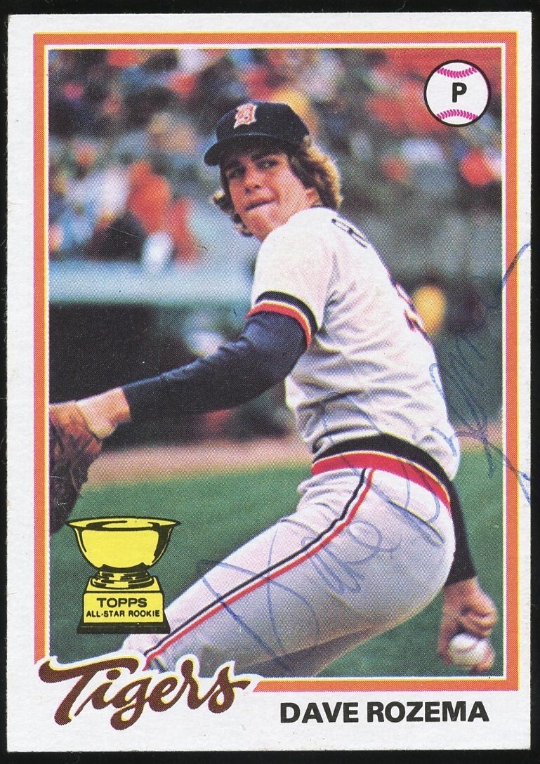 Dave Rozema #124 signed autograph auto 1978 Topps Baseball Trading Card