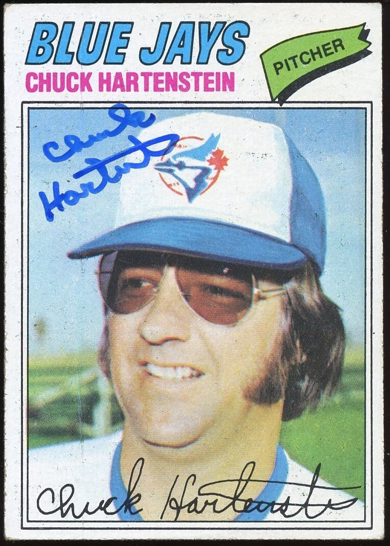 Chuck Hartenstein #416 signed autograph auto 1977 Topps Baseball Trading Card