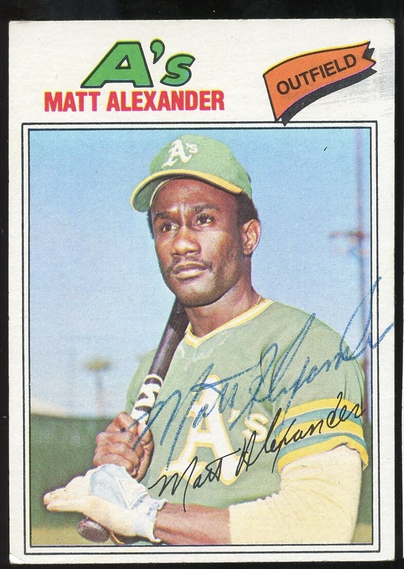 Matt Alexander #644 signed autograph auto 1977 Topps Baseball Trading Card