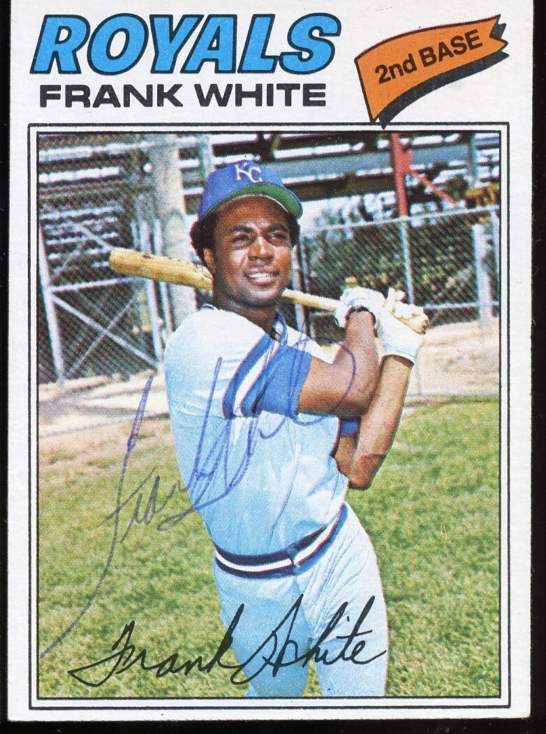 Frank White #117 signed autograph auto 1977 Topps Baseball Trading Card