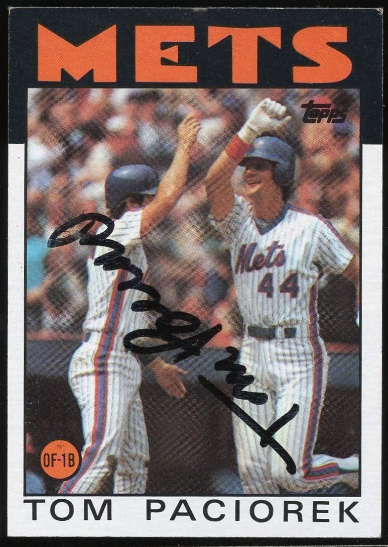 Tom Paciorek #362 signed autograph auto 1986 Topps Baseball Trading Card