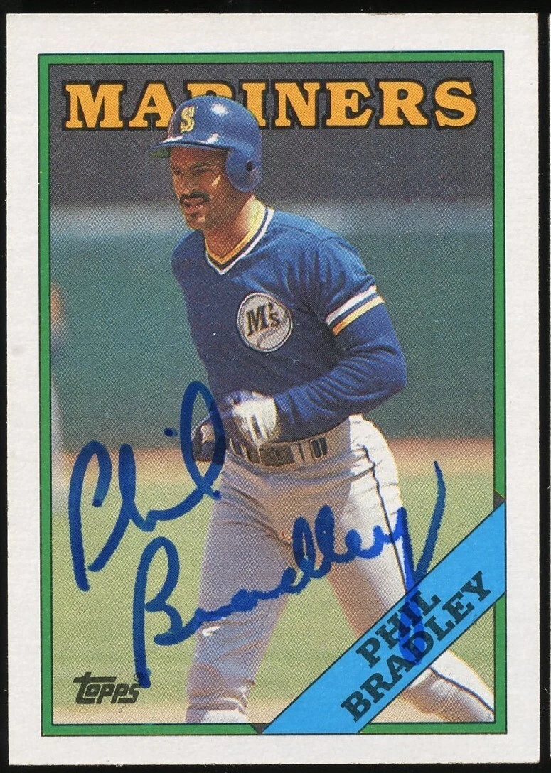 Phil Bradley #55 signed autograph auto 1988 Topps Baseball Trading Card