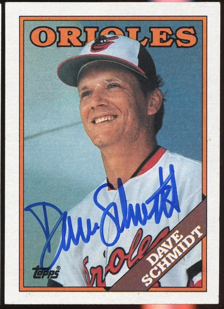 Dave Schmidt #214 signed autograph auto 1988 Topps Baseball Trading Card