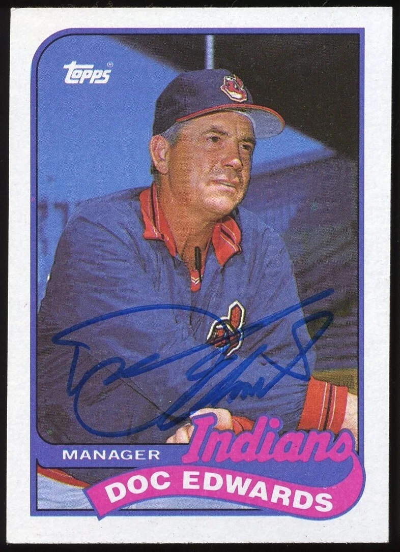 Doc Edwards #534 signed autograph auto 1989 Topps Baseball Trading Card