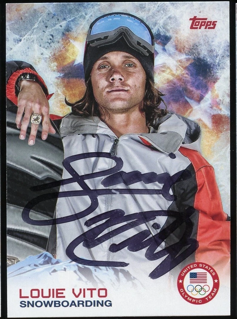 Louie Vito #87 signed autograph auto 2014 Topps U.S. Winter Olympic Card