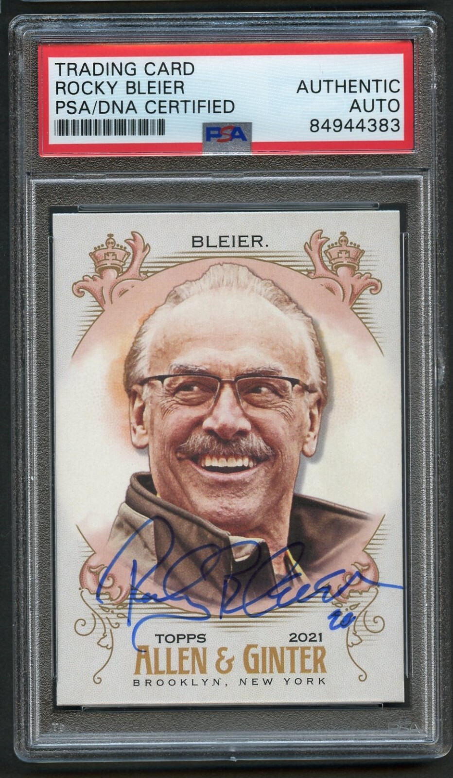 Rocky Bleier #201 signed autograph auto 2021 Allen & Ginter Topps Card PSA Slab