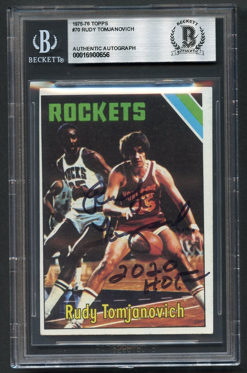 Rudy Tomjanovich #70 signed autograph 75-76 Topps Basketball Player Coach BAS