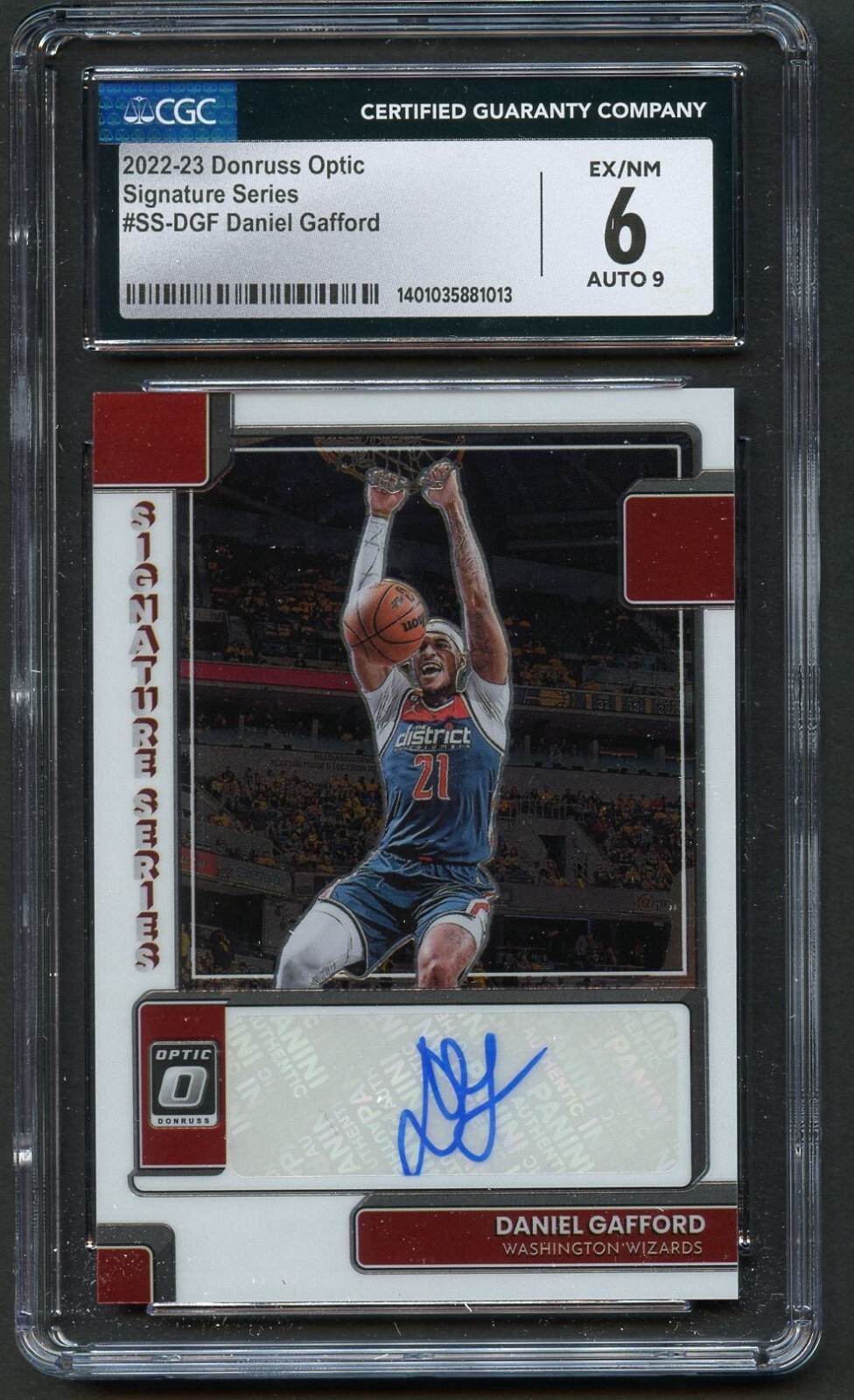 Daniel Gafford #SS autograph 2022-23 Donruss Optic Signature Series CGC 6 Auto 9