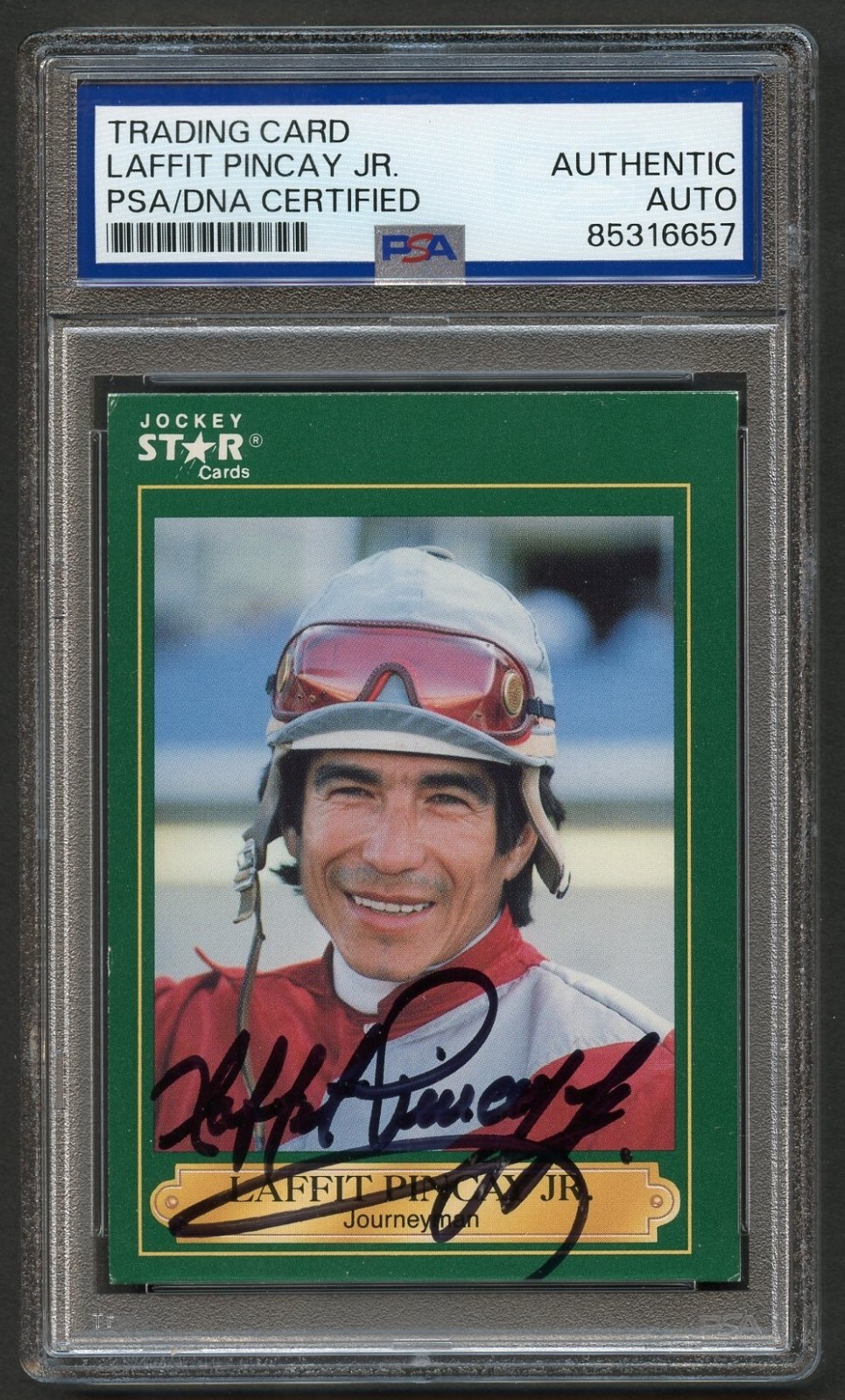 Laffit Pincay Jr. #159 signed autograph 1991 Horse Jockey Star Card PSA Slabbed