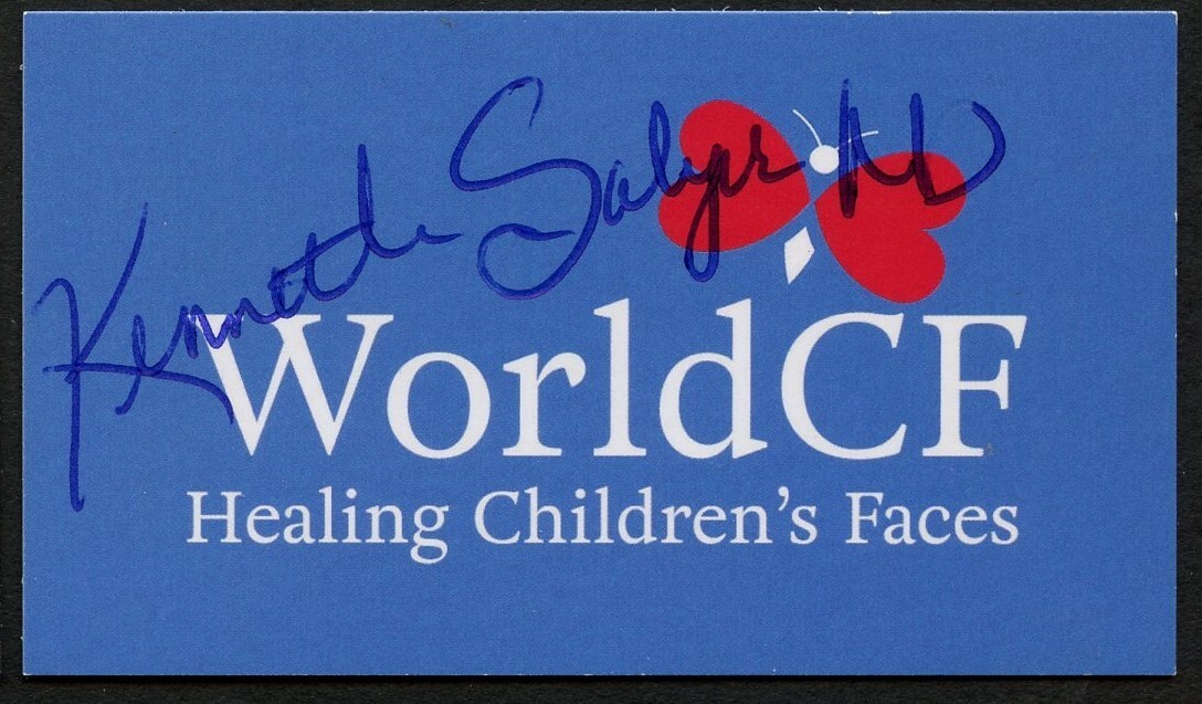 Kenneth E Salyer signed auto World Craniofacial Foundation Business Card BC571