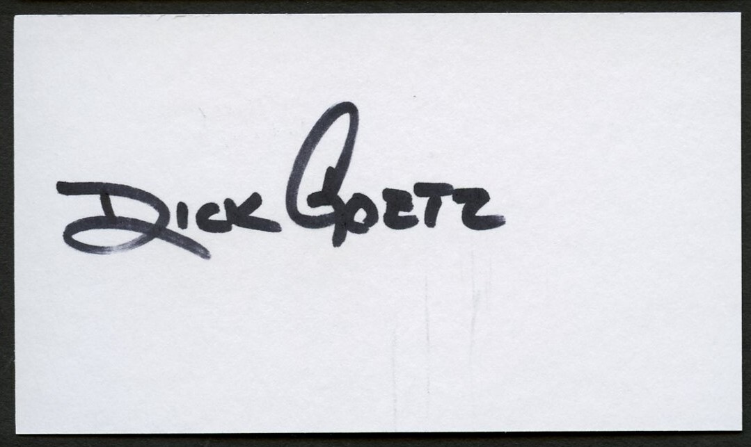 Dick Goetz signed autograph Chairman Texas Wounded Warrior Business Card BC665