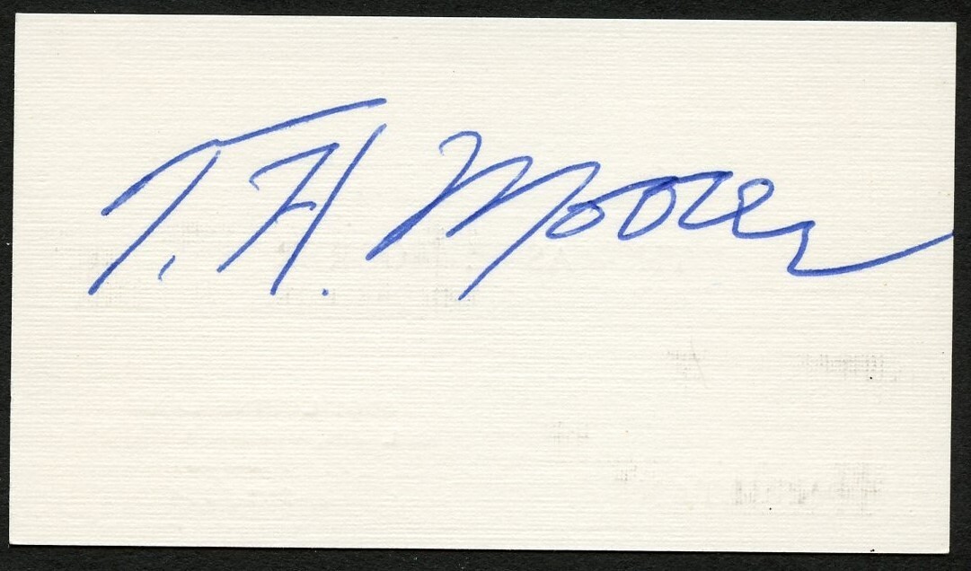 Thomas H Moorer signed autograph auto Admiral US Navy Business Card BC786
