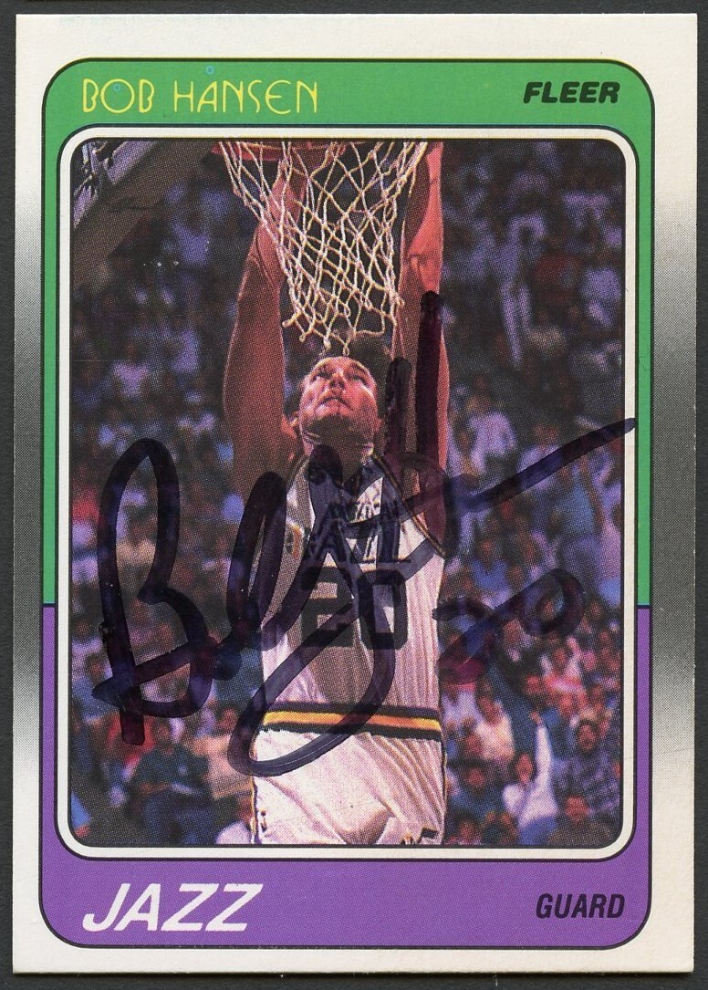 Bob Hansen #113 signed autograph auto 1988-89 Fleer Basketball Trading Card