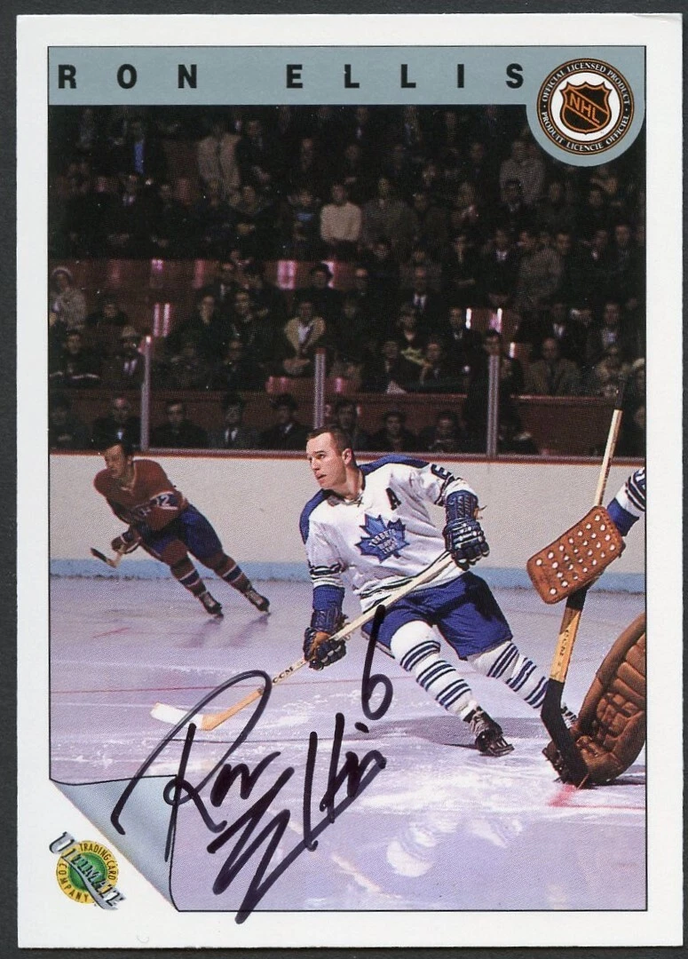 Ron Ellis #34 signed autograph auto 1992 Ultimate Original Six Hockey Card