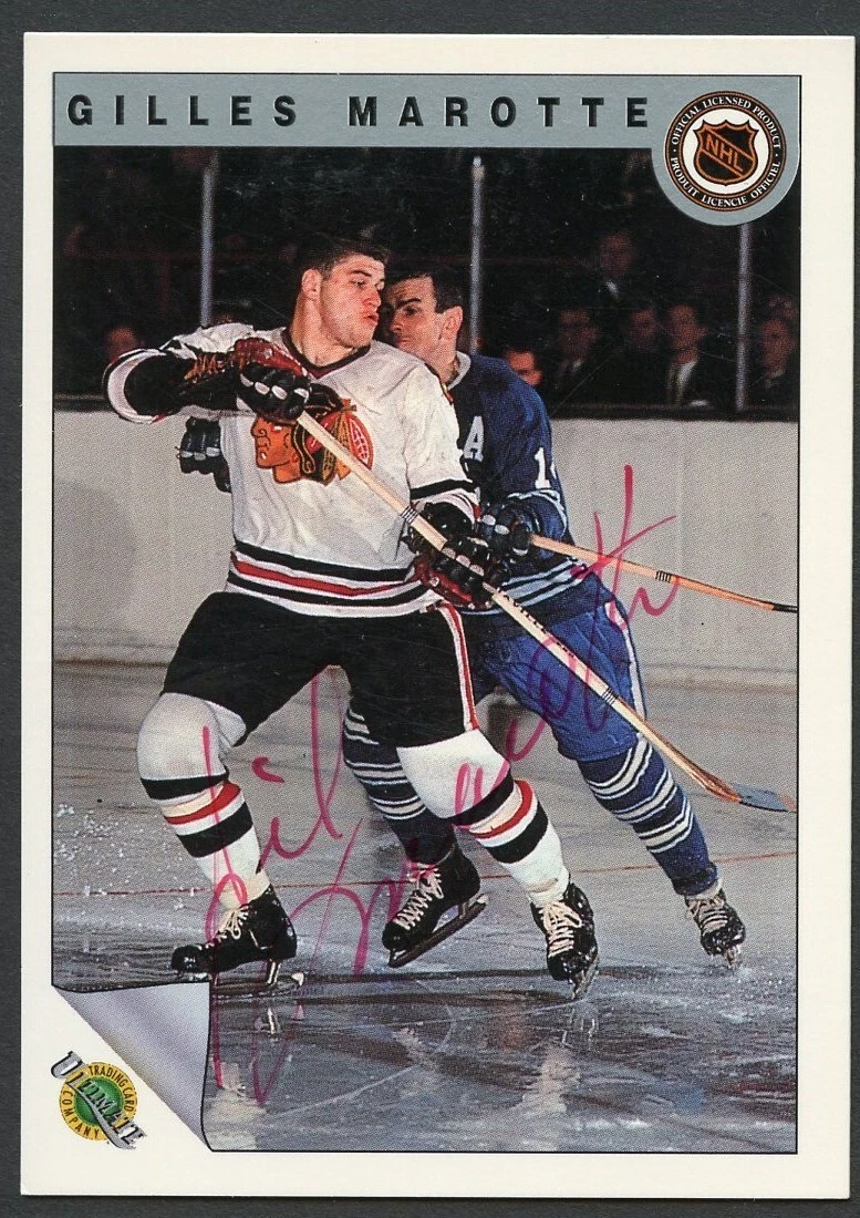 Gilles Marotte #59 signed autograph auto 1992 Ultimate Original Six Hockey Card