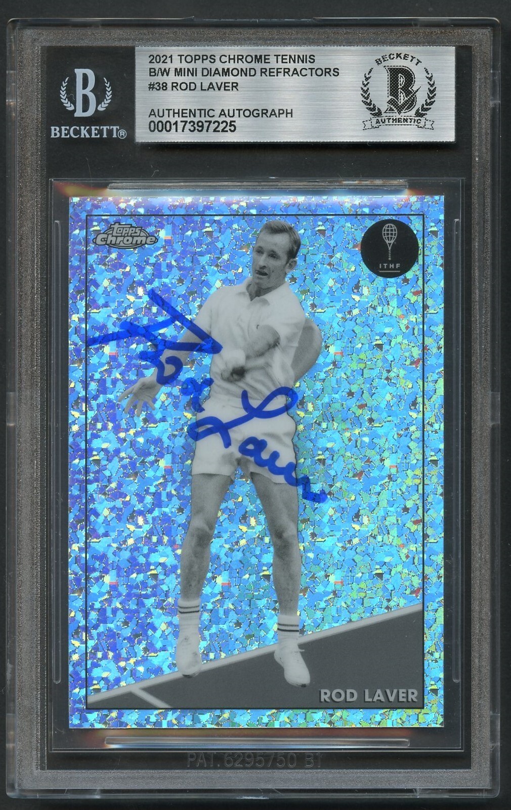 Rod Laver #38 signed autograph 2021 Topps Chrome Tennis HOF Refractors BAS