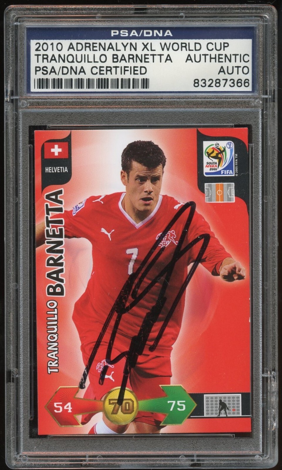 Tranquillo Barnetta signed autograph auto 2010 Panini World Cup PSA Slabbed