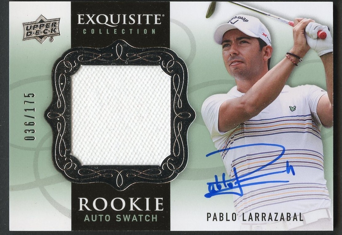 Pablo Larrazabal signed autograph Exquisite Upper Deck Golf Fabric Card 036/175