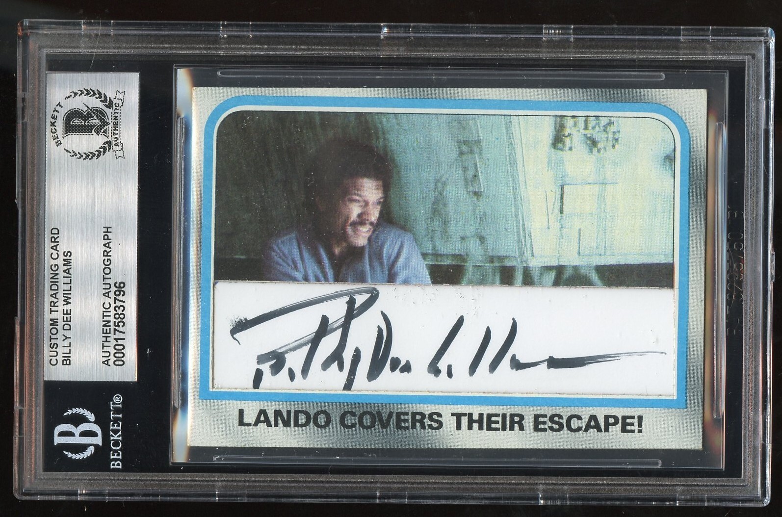 Billy Dee Williams signed autograph Star Wars Lando Custom Cut Card BAS