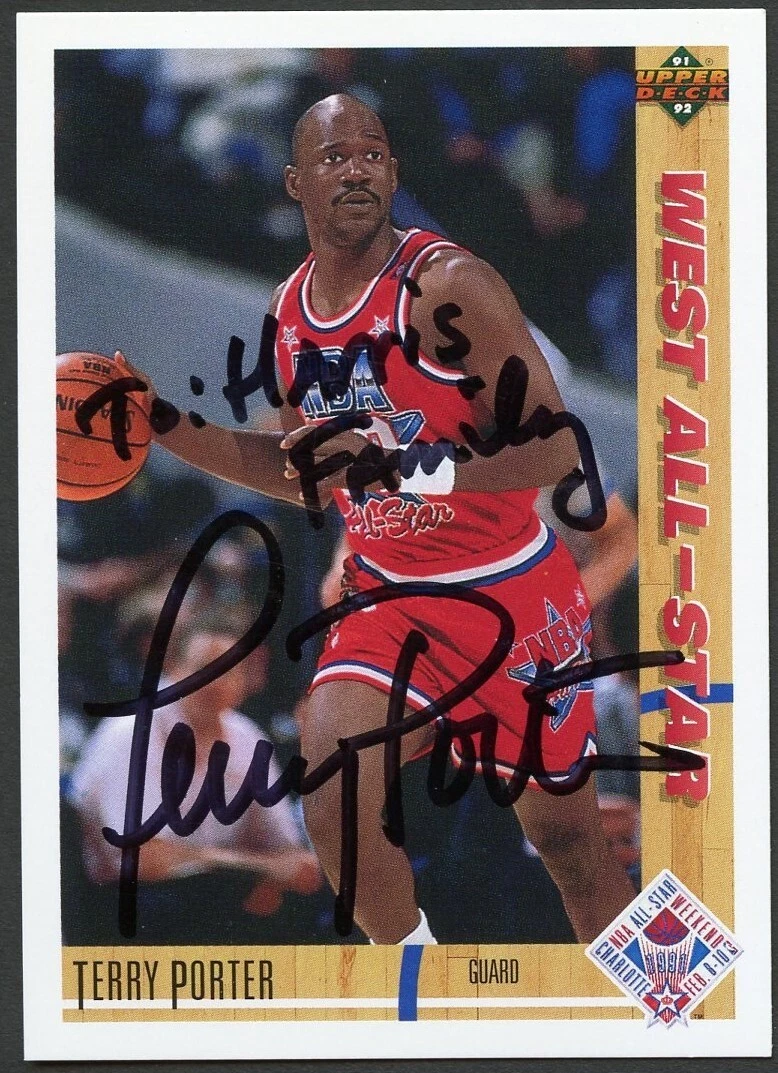 Terry Porter #54 signed autograph auto 1991-92 Upper Deck Basketball Card