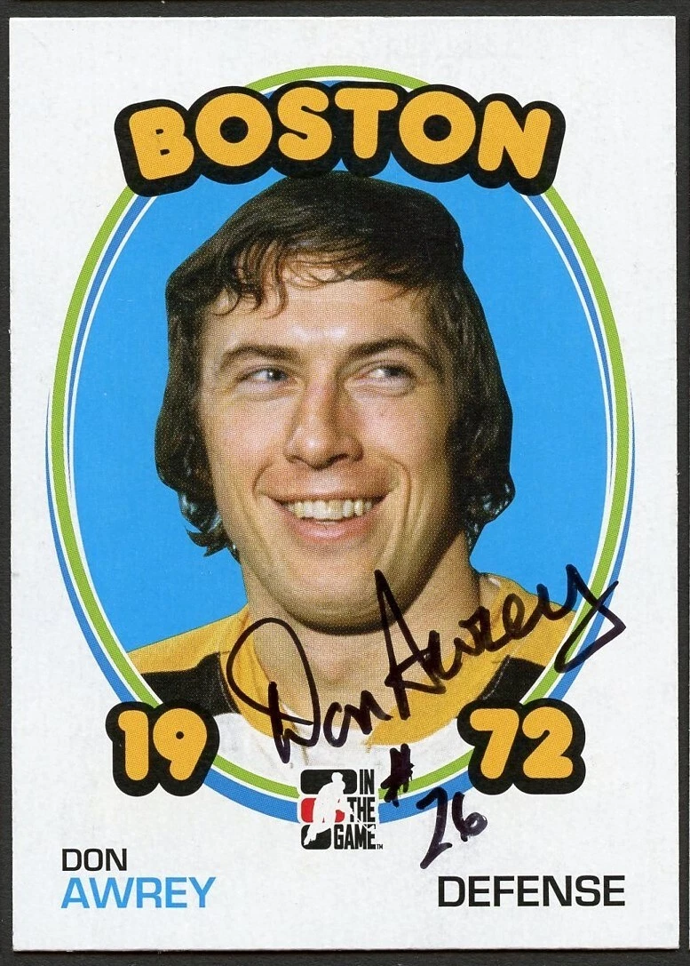 Don Awrey signed autograph auto 2009 In The Game 1972 Year in Hockey