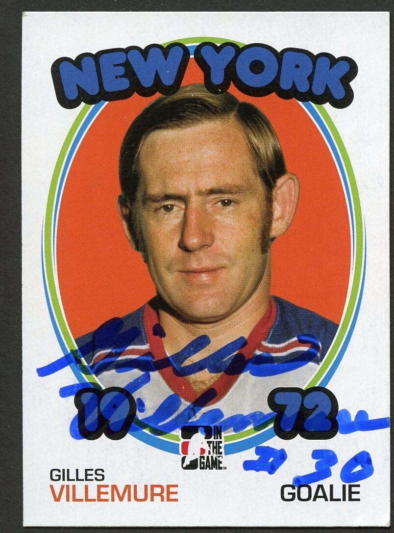 Gilles Villemure signed autograph auto 2009 In The Game 1972 Year in Hockey