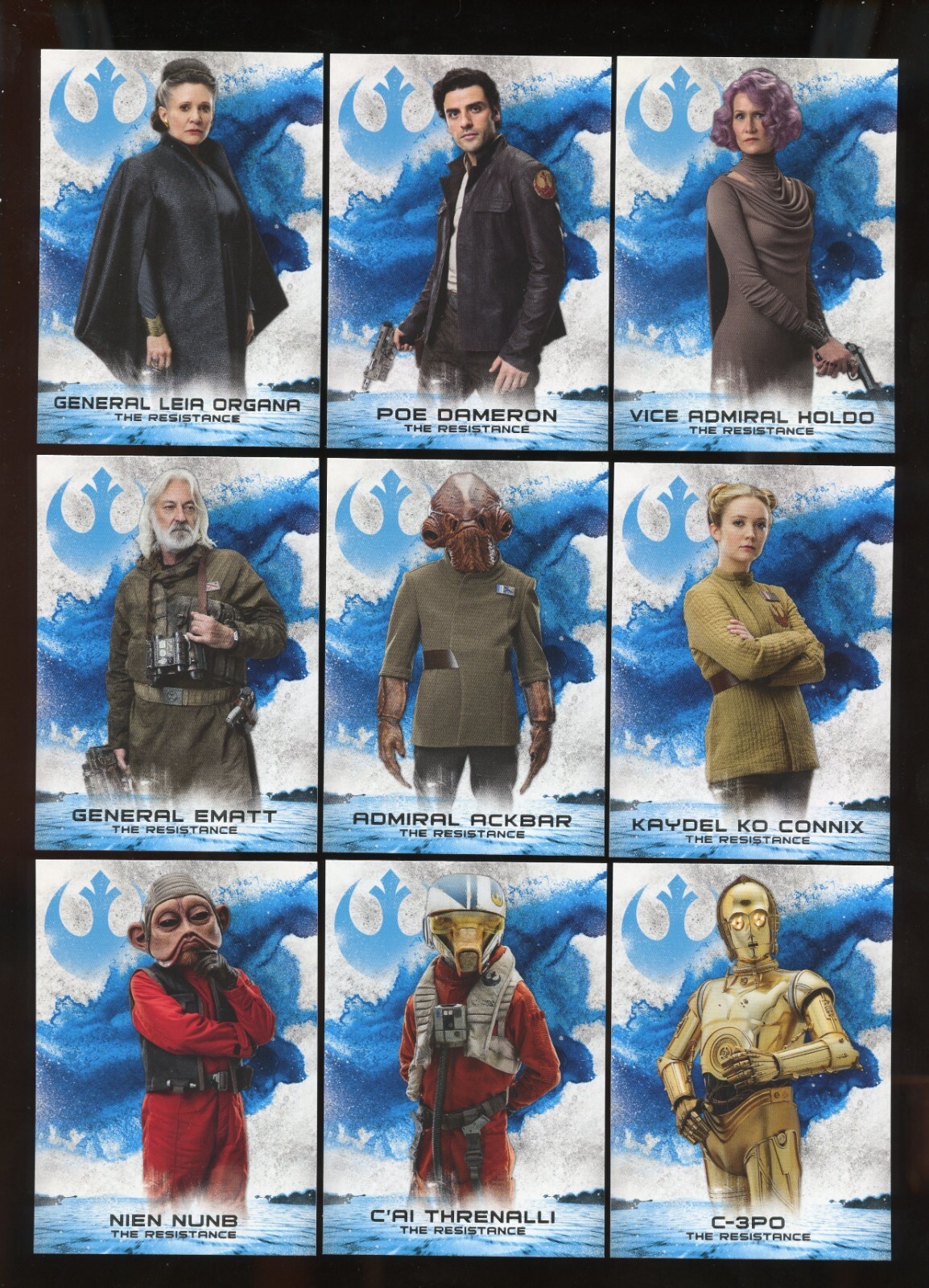 2018 Topps Star Wars RS 1-10 Set Resistance Blue Last Jedi Series 2 Complete