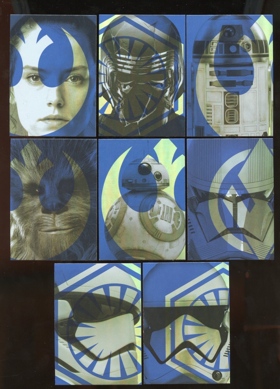 Journey to Star Wars: The Rise of Skywalker Foil Character Cards Insert Set 1-8