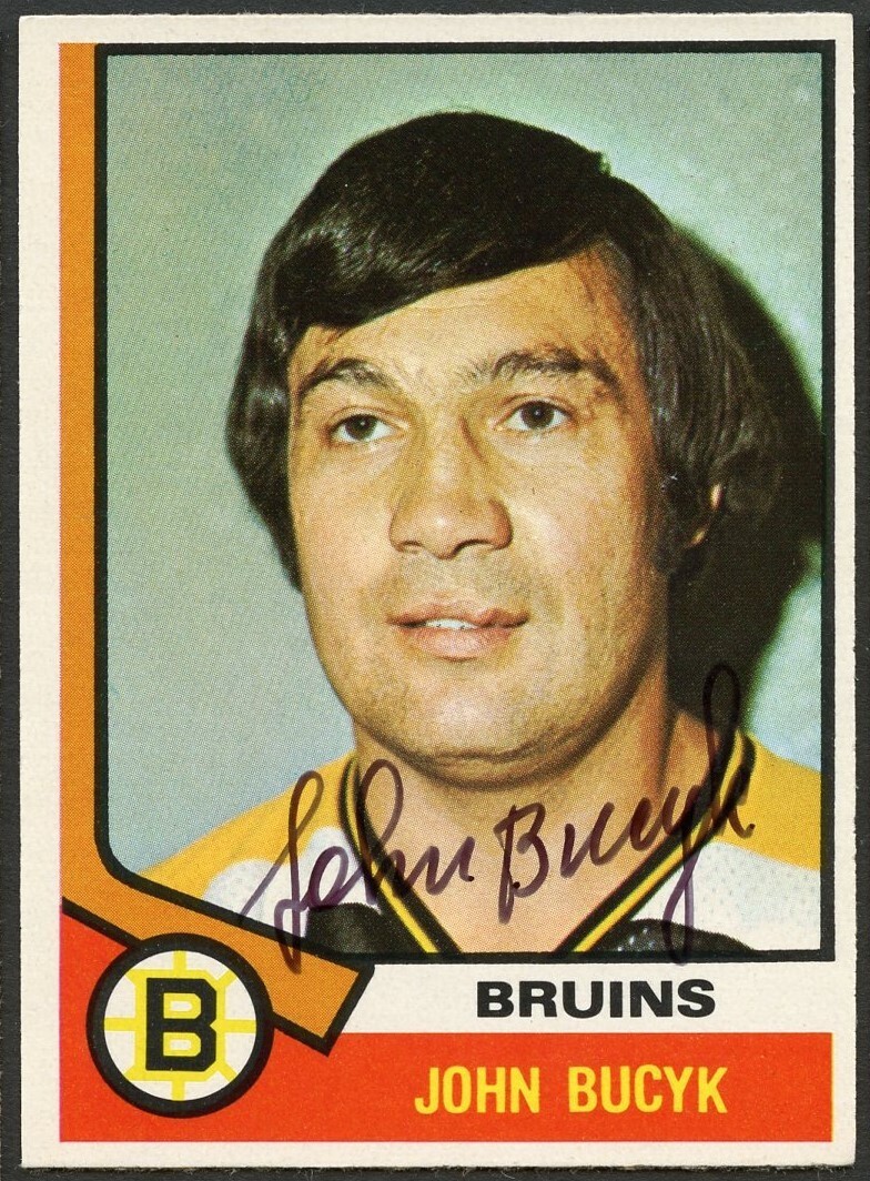 John Bucyk #239 signed autograph auto 1974-75 O-Pee-Chee Hockey Card